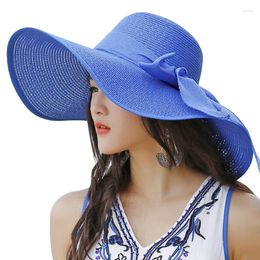 Wide Brim Hats Foldable Beach Sun Hat Outdoor Holiday Women's Large Sunshade Sunscreen UV Protection Straw