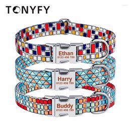 Dog Collars Fashion Plaid Printing Custom Collar Leash Set Adjustable For Small Medium Large Dogs Safe Anti-lost Walk Running Supplies