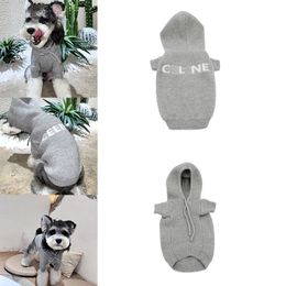 Dog Clothes Autumn And Winter Pet Knitted Hoodie Coat Fabric Soft And Comfortable Pet Clothes Fashion Letter Style Pet Clothes