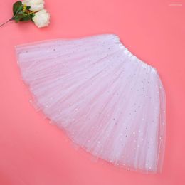 Skirts Glitter Sequined Tutu Skirt Tulle Set Ballet Triple Layer Dance For Girl Dress Birthday Party