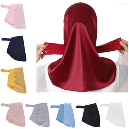 Ethnic Clothing Muslim Underscarf Women Modal Hijab Head Scarves Buttons Scarf Turbans For Satin Hijabs Caps Hat Islamic