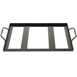 BBQ Grills Salt Shelf Block Stand Barbecue Plate Rack Iron Enamel Roasting Black 230706