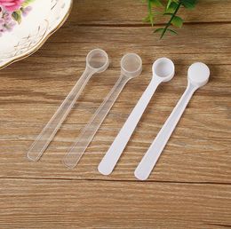 1000Pcs/Lot Long handle 1.5ML Plastic PP Spoon 0.5 Gramme For Food Milk Powder Measuring Scoop Wholesale SN5252