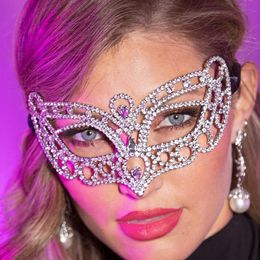 face chainNew rhinestone mask female European and American personality Halloween party senior mask all-match accessories mask designer jewelry