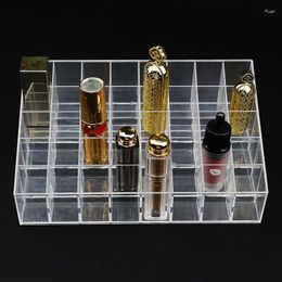 Storage Boxes 40 Bar Transparent Makeup Box Mouth Red Lipstick Make-up Display Stand Acrylic Pickup