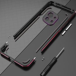 Pants for Xiaomi Mi 11/11 Pro/ 11 Ultra Aluminium Metal Bumper Frame Slim Cover Phone Case+ Carmera Protector Simply
