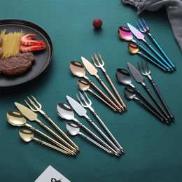 Flatware Sets 4Pcs Stainless Steel Set Premium 304SS Steak Knife Fork Spoon Creative Dinning Tableware Cutlery