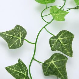 Decorative Flowers 2.5M Artificial Green Leaf Garland Plants Ivy Vine Foliage Home Decor For Office Coffee House Wedding Valentine's Day