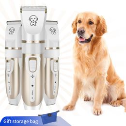 Dog Grooming Pet Dog Hair Trimmer Grooming Cats Dogs Rabbits Hair Trimmer Shaver Set Wireless Rechargeable Trimmer Cleaning Supplies 230707