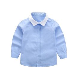 Leggings Ienens Kids Boys Gentlemen Shirt Tops Clothes Children Baby Boy Formal Cotton Long Sleeves Top Tshirt Clothing Blouse