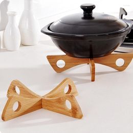 Table Mats 1pcs Wood Pot /Spoon Rests Heat Insulation Wooden Pads Holder Cteative Cooking Storage Kitchen Accessories