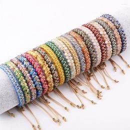 Strand Cute Design 4mm Natural Stone Jewelry Gemstone Double Layer Braided Friendship Macrame Bracelet For Women