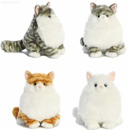 Stuffed Plush Animals Aurora World Fat Cat 30cm Big Shiny Eyes Doll Stuffed Plush Toy Cute Kitty Animal Simulation Pets Fluffy Dolls Birthday Gifts L230707