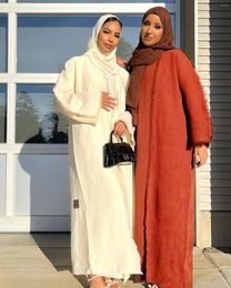Ethnic Clothing Arrival Abayas For Women Cardigan 2023 Stitching European American Dubai Elegant Dress Kimono Robe Fashion Ladies Abaya