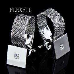 Cuff Links FLEXFIL Jewellery french shirt cufflink for mens Brand designer Cuffs link Button male High Quality Luxury Wedding 230706