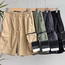 Men's Pants Mens Shorts Stones Island Designers Cargo Badge Patches Summer Sweatpants Sports Trouser Big Pocket Overalls Tidal flow design 635ess