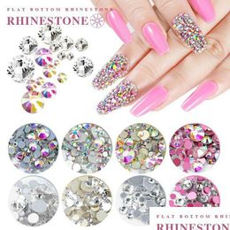 Nail Art Decorations 1440Pcs/Pack Ss3-Ss20 Crystal Ab Rhinestones 3D Flat-Back Glass Decoration Drop Delivery Health Beauty Salon Dhyol