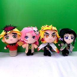 Wholesale cute Demon Slayer Standing plush toy Anime Ghost Destruction Blade Doll children's game Playmate Holiday gift room decor
