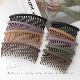 21 Teeth Matte Hair Comb Anti-skid Broken Hair Hairpins Non-slip Bangs Side Clips Back Of The Head Headwear For Girls Barrettes