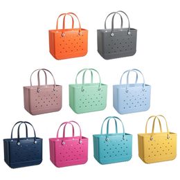 panchromatic ORIGINAL BABY BOGG BAG Summer seaside Beach Bags PVC Basket Bags hand bag outdoors picnic tote duffle clutch Women's travel plastic Shoulder Cross