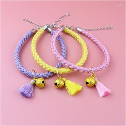 Dog Collars 1Pc Pet Accessories Puppy Bowties Tassel Pendant Necktie Adjustable Pets Collar Bow Tie Supplies