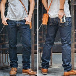 Mens Jeans Red Tornado Slim Fit 16oz Selvage Denim Pants Blue Oash 230706