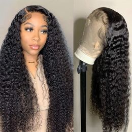Deep Wave Frontal Wig 13x6 Curly Lace Front Human Hair Wigs For Women Brazilian Wet And Wav Water Closure Wigs