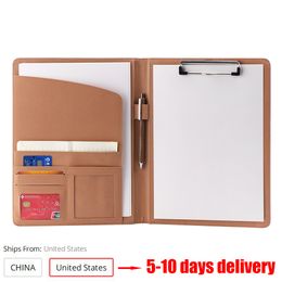 Filing Supplies A4 PU Leather File Folder With Calculator Multifunction Business Document Pads Manager Portfolio Office 230706