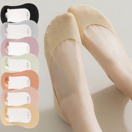 Women Socks 5pairs Invisible Ultra-thin Breathable Solid Color Ladies Sock Slippers Ce Silk Low Cut Boat Sox Chaussettes Sokken