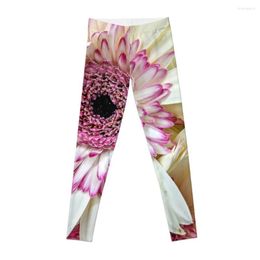 Active Pants Purple Tipped Daisies Leggings Jogging Women For Physical