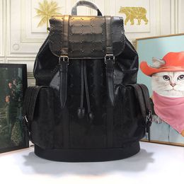 Men Backpacks Canvas Fashion Bags Travel Bag Fashion Old Flower Letters Schoolbag Drawstring Closed Adjustable Shoulder Strap High-Capacity Outdoor Packs
