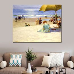 Modern Seascapes Canvas Wall Art Hourtide Edward Henry Potthast Painting Handmade Famous Artwork Best Gift