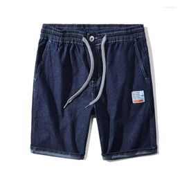 Men's Jeans Men Shorts Summer Plus Size 34-42 44 46 Loose Black Blue Knee Length Short Stretch Daily Casual Pants Man