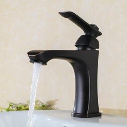 Bathroom Sink Faucets Oil Rubbed Bronze Solid Brass Single Handle Vessel Faucet Basin Mixer Tap European Style Luxury Lavatory