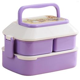 Dinnerware Sets Double Layer Compartment Lunch Box Portable Meal Leak-proof For Car Travel Work Picnic