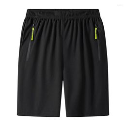 Men's Shorts Summer Solid Colour Sports Casual For Teenagers Versatile Fashion Quick Drying Loose Beach 5-Point Pants Male