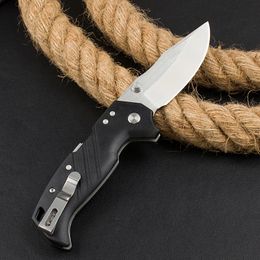 Promotion 35DPLC Survival Folding Knife D2 Satin Drop Point Blade Glass Fibre Handle Outdoor Camping Hiking Tactical Folding Knives with Retail Box