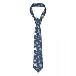 Bow Ties Science Symbols Necktie Men Casual Polyester 8 Cm Wide Technology Neck Tie For Accessories Cravat Wedding Party