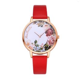 Wristwatches Watches For Women Fashion Quartz Waist Watch Silicone Band Print Dial Business Casual Ladies Relogio Feminino 2023