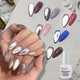 Nail Gel 815ml Soak Off 9D Wide Cat eyes Magnetic Gel Polish Bright Silver UV Gel Nail Polish Enamel Lacquer Glitter Nail Art Varnish 230706