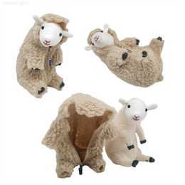 Stuffed Plush Animals 16cm Cute Felissimo YOU+MORE Shaved Alpaca Plush Toy Funny Furry Lamb Doll Sheep Plushies With Clothes Appease Birthday Gifts L230707