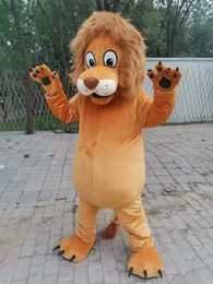 Promotional Real Picture Brown lion Mascot Costumes Halloween Fancy Party Dress Cartoon Character Carnival Xmas Easter Advertising Birthday Party