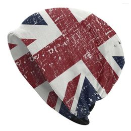 Berets British Flag Bonnet Beanie Knit Hats Men Women Fashion Unisex Union Jack UK United Kingdom Warm Winter Skullies Beanies Caps