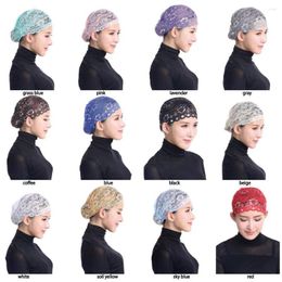 Ethnic Clothing Muslim Lace Flash Bottom Hat Hijab Underscarf Caps Headwrap For Women Lady Turban African Head Scarf Wrap