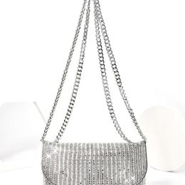 2023 New Dinner Underarm Bag with Diamond Shining BULING Banquet Bag Straight 230707