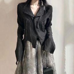 Women's Blouses Gothic Black Shirt Style Dark Aesthetic Blouse Women Irregular Designer Clothes Emo Alt Grunge Tops Y2k 2023
