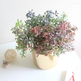 Decorative Flowers Artificial Plants Plastic Fruit Fake Eucalyptus Leaves Flower Arrangement For Home Vase Office Christmas Decor