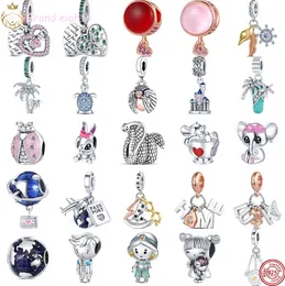 For pandora charms sterling silver beads Bracelet Boy Girl Airplane Globetrotter I Love You Home Lucky charmes ciondoli