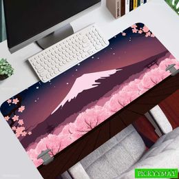 Mouse Pads Wrist Cherry Scene Art Gaming Mouse Pad Gamer Mouse Mat Large Mousepad Desk Mat PC Mouse Carpet Computer Keyboard Pad Mouse Pads R230707