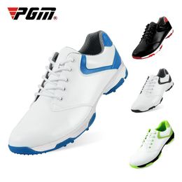 Shoes Pgm Men Golf Shoes Antislip Breathable Golf Sneakers Super Fibre Spikeless Waterproof Outdoor Sports Leisure Trainers Xz051